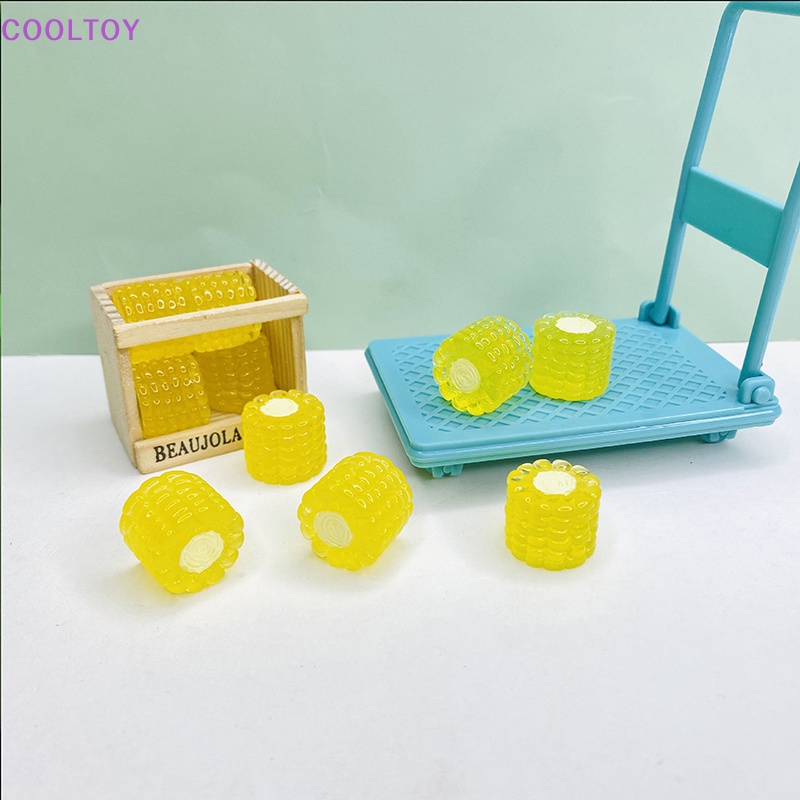 Cooltoy Bộ 5 Cái Bông Tai Đồ Chơi Hạt Bắp Ba Chiều Bằng Nhựa Phát Sáng Trong Mờ DIY Sáng Tạo Có Kẹp Tóc / Móc Khóa / Điện