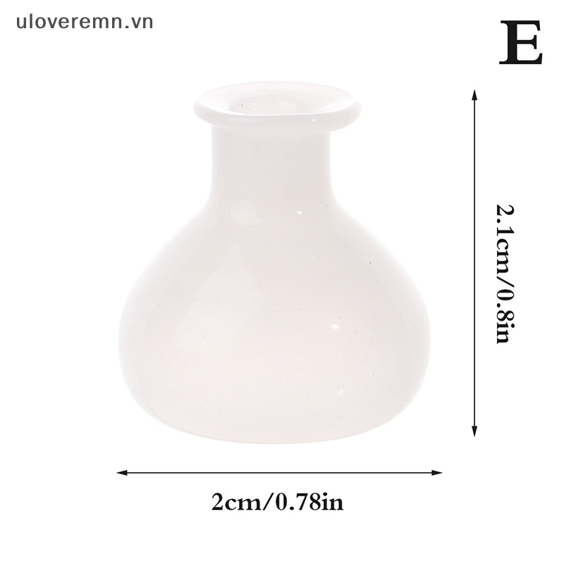 1 Bình Hoa Bằng Thủy Tinh Màu Trắng Tỷ Lệ 1: 12 Dùng Trang Trí Nhà Búp Bê