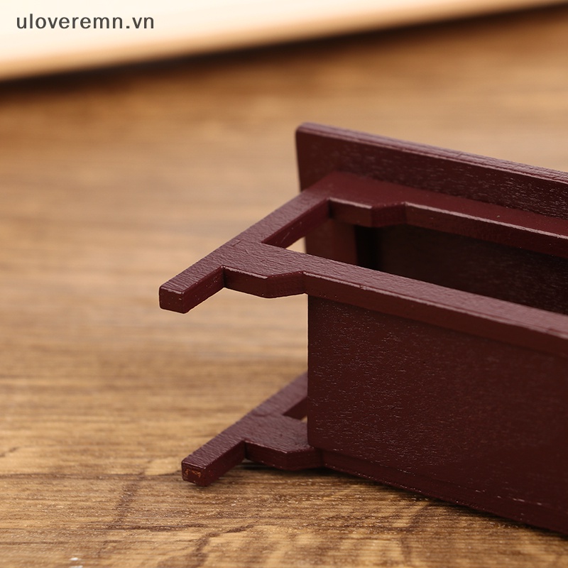 1 Bàn Gỗ Mini Tỉ Lệ 1 / 12 Trang Trí Nhà Búp Bê