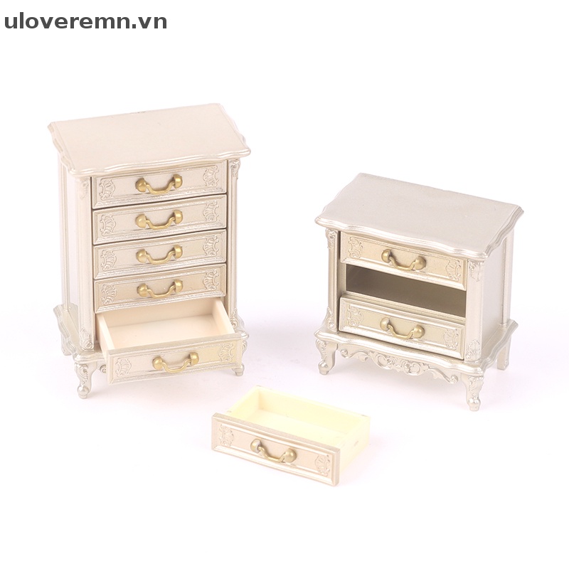 1 Mô Hình Chiếc Tủ Ngăn Kéo Phòng Ngủ Búp Bê Tỷ Lệ 1 / 12
