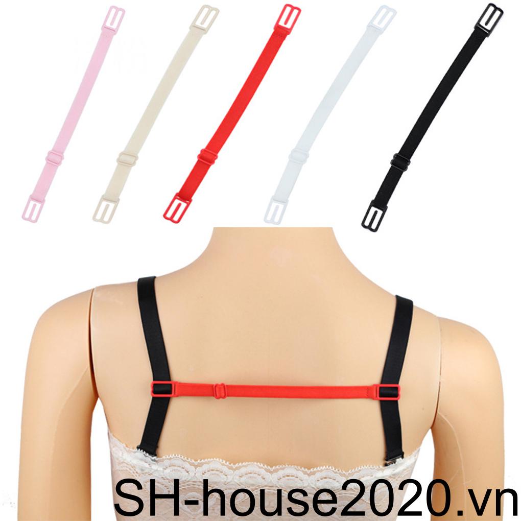 Set 6 Dây Nylon Giữ Áo Ngực Màu Sắc Đơn Giản Tùy Chỉnh Kèm Kẹp Giữ Tiện Dụng