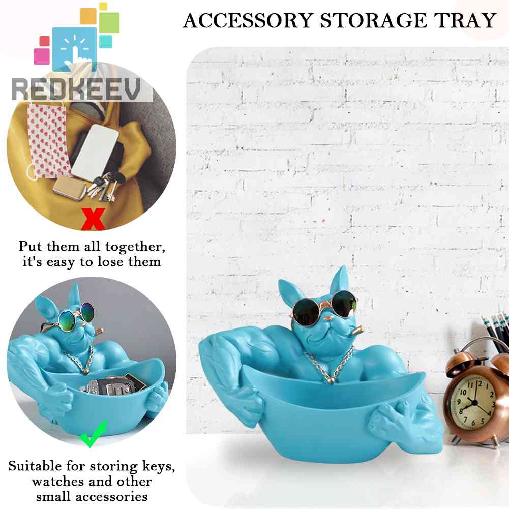 Giá Đỡ Chìa Khóa Hình Chú Chó Bull Bằng Nhựa Resin Trang Trí Quán Cà Phê /