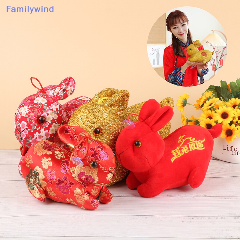 Thỏ Nhồi Bông Phong Cách Trung Hoa 20 / 25cm Cho Năm Mới