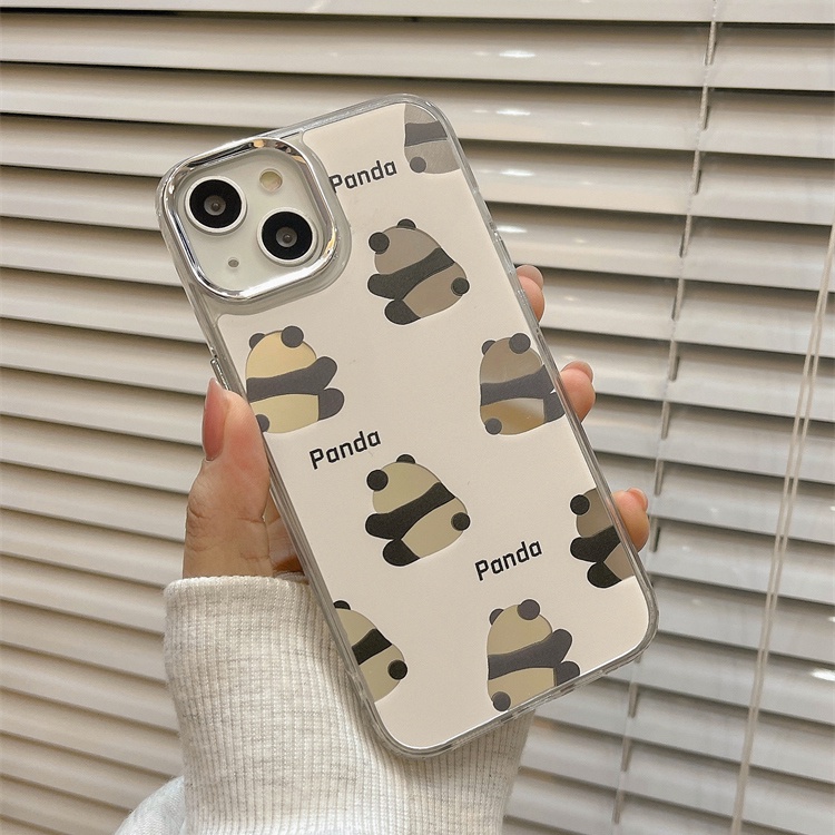 Ốp Điện Thoại Cứng Chống Sốc Tráng Gương Hình Thú Hoạt Hình Cho iPhone 14 13 12 11 Pro Max 14 Plus