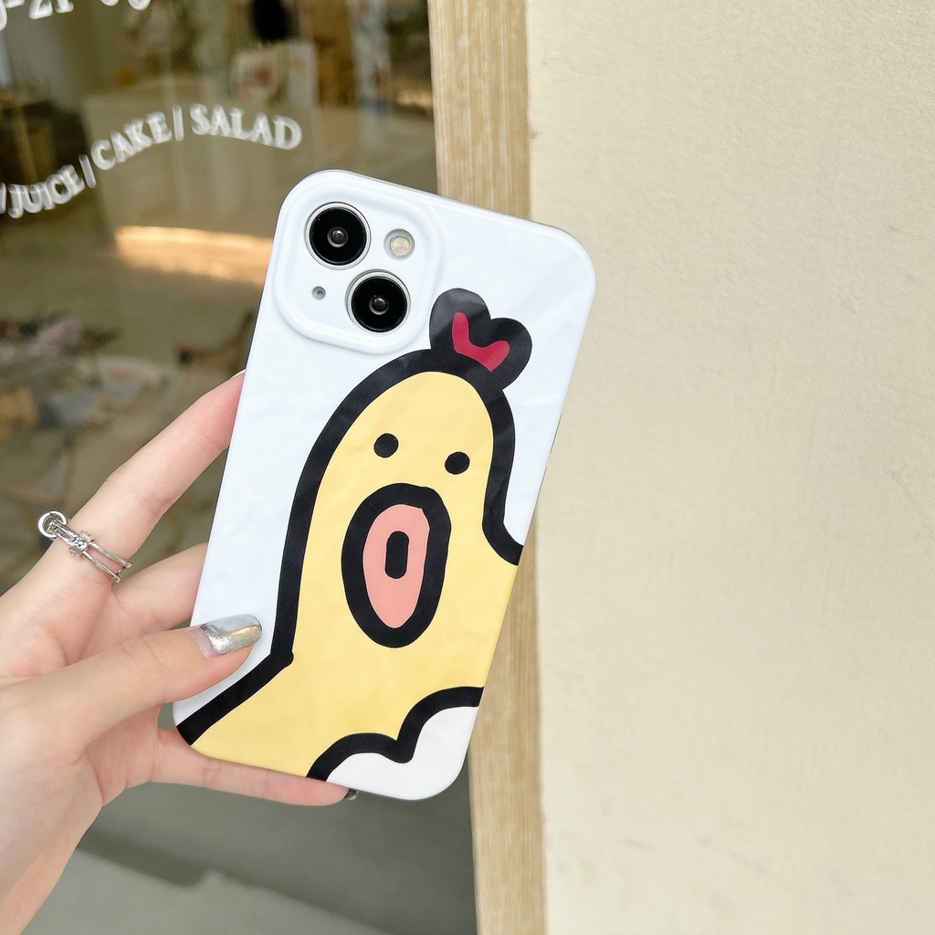 Ốp Điện Thoại PC Cứng Chống Sốc In Hình Gà La Hét Hoạt Hình Vui Nhộn Cho iPhone 13 12 11 14 Pro Max