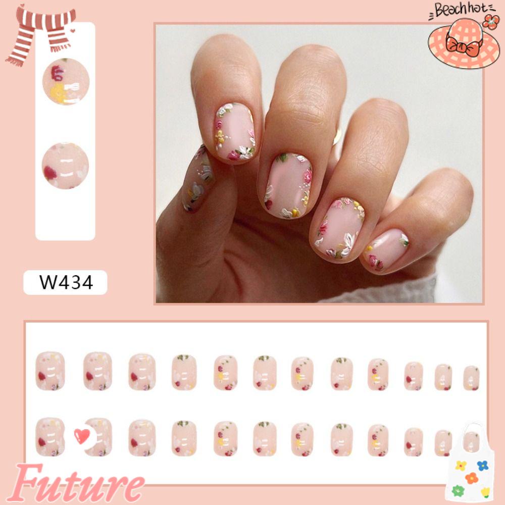 Set 24 Móng Tay Giả Dạng Nhấn DIY