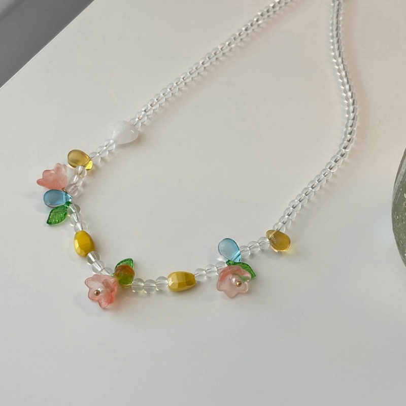 Vòng cổ Mặt Acrylic Hình Hoa Phong Cách Hawaii Cho Nữ