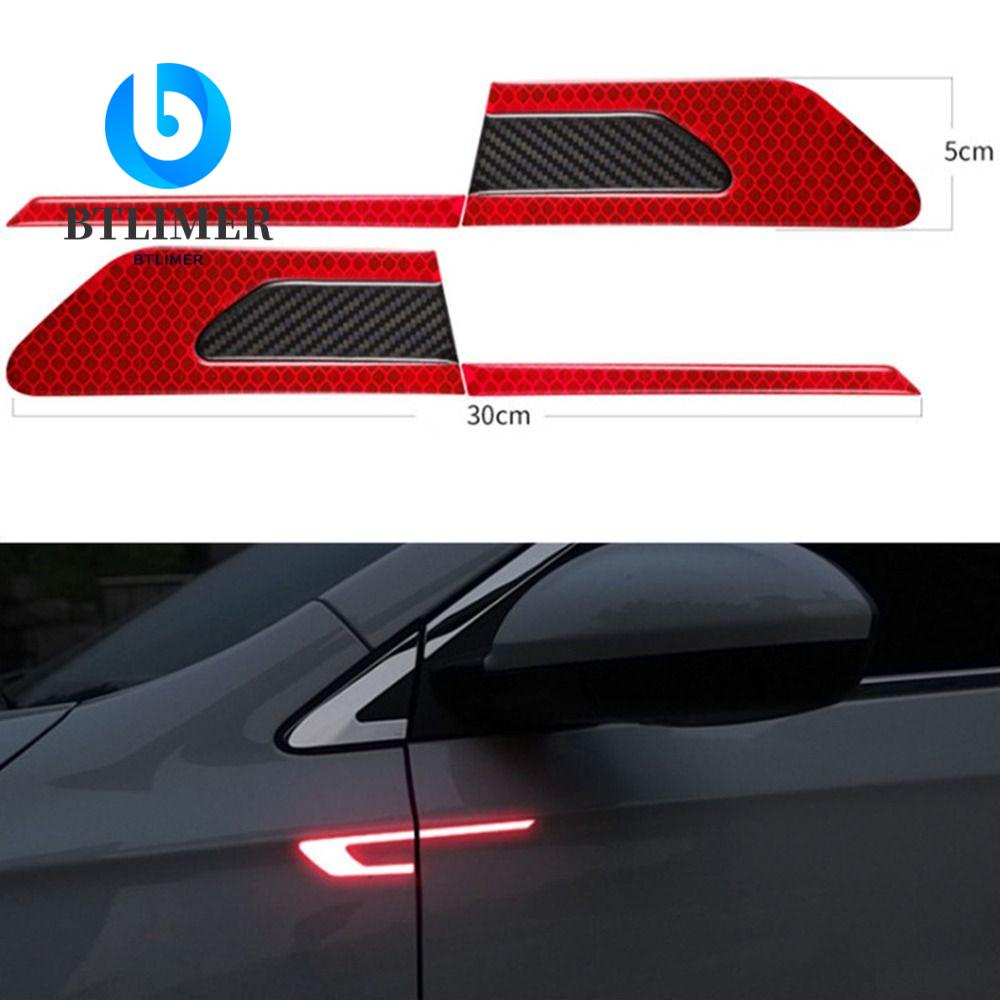 Bộ 2 Miếng Dán Phản Quang In Chữ BTLIMER Trang Trí Đuôi Xe Hơi / Xe Máy