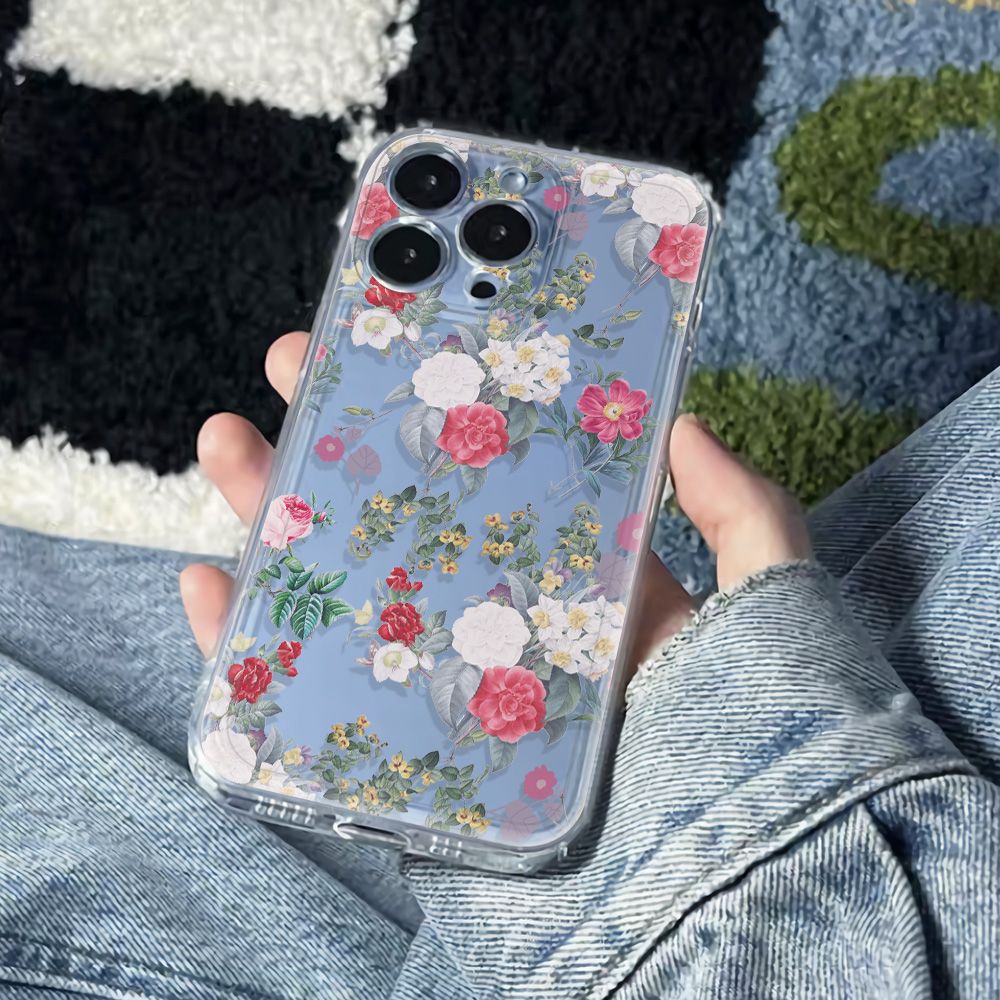 ✅Ốp Điện Thoại Mềm Chống Sốc Phong Cách Retro Cho Iphone 13iphone12 Safflower 78 11 14Promax6In plus 5TK8