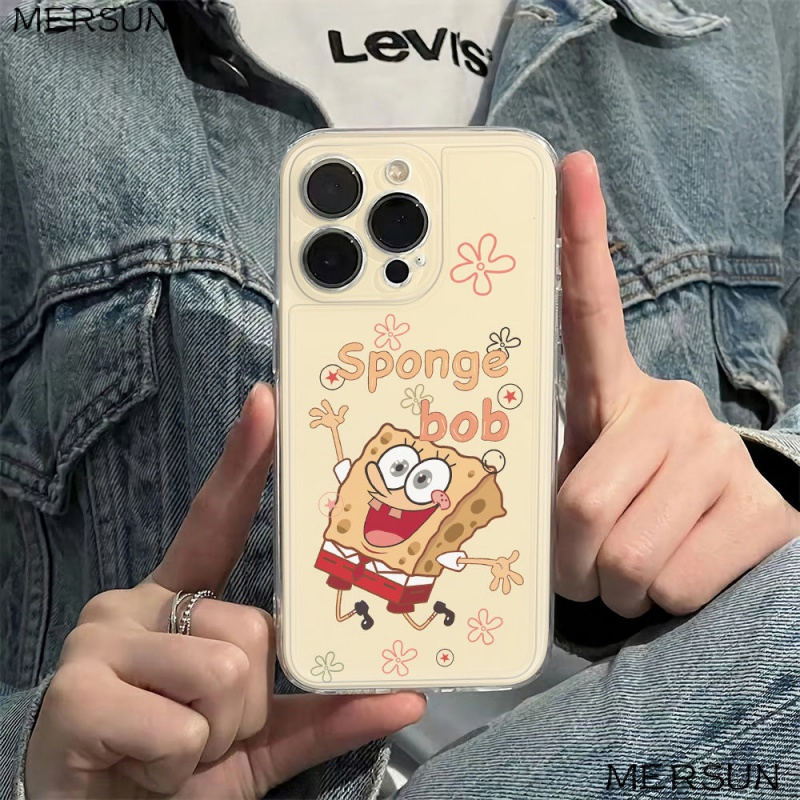 ✅Ốp Điện Thoại Dẻo Họa Tiết Hoạt Hình SpongeBob Dễ Thương Chống Sốc Cho Iphone1213max Style 14proplus Apple 6In 11 78 EG8J