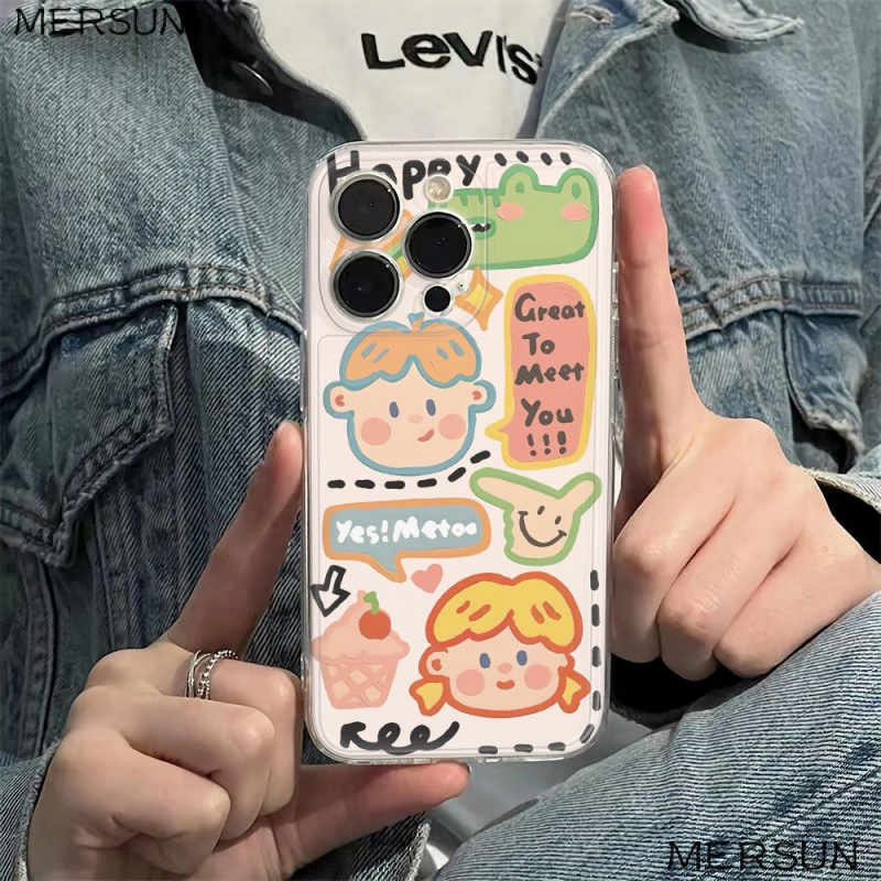 ✅Ốp Điện Thoại Mềm Chống Sốc Họa Tiết Graffiti Cho Apple Iphone 11 78 12Max 6In1314Pro M4GN