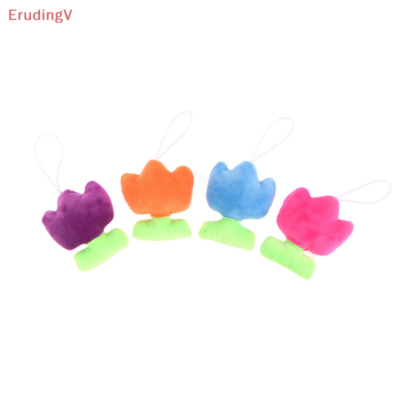 Búp Bê Nhồi Bông Hình Hoa Tulip 8cm Mềm Mại Treo Móc Khóa / Ba Lô / Túi Xách Trang Trí Quà Tặng Cho Bé