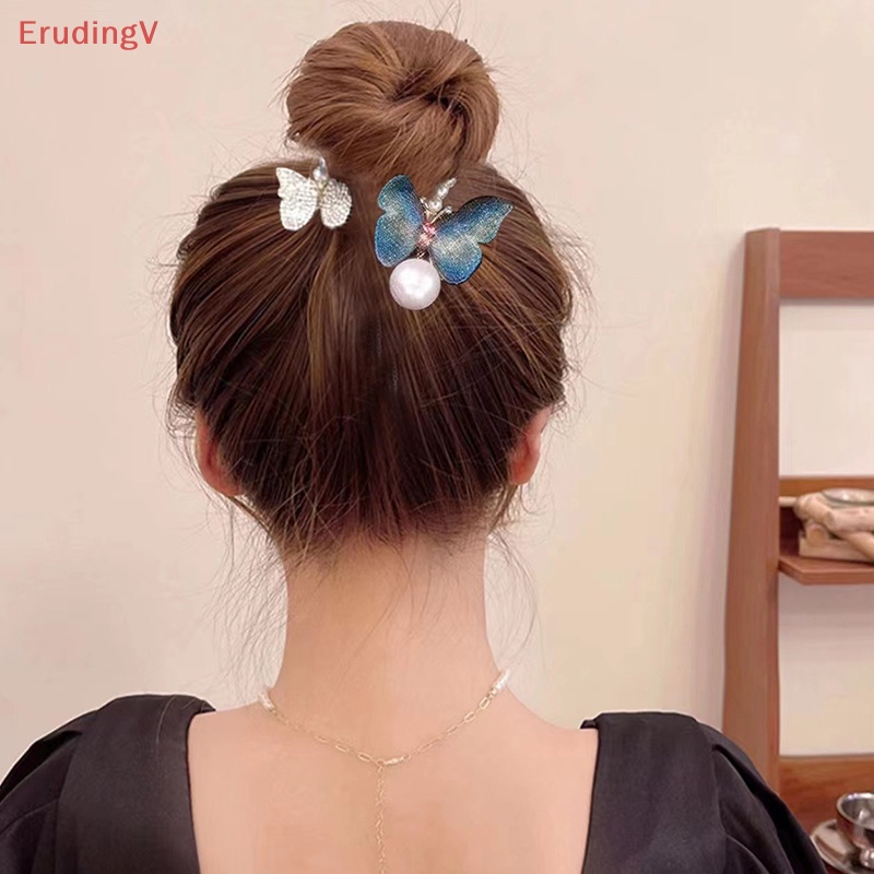 Kẹp Tóc Móng Ngựa Đính Đá Ngọc Trai Họa Tiết Thêu Xinh Xắn Cho Nữ