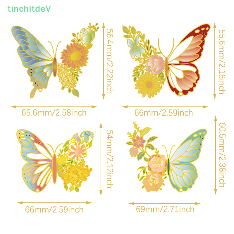 [TinchitdeV] Đánh Dấu Trang Sách Mặt Dây Tua Rua Rỗng Bằng Kim Loại Hình Hoa Bướm Phong Cách Trung Hoa Tinh Tế Dành Cho Học Sinh [Mới]