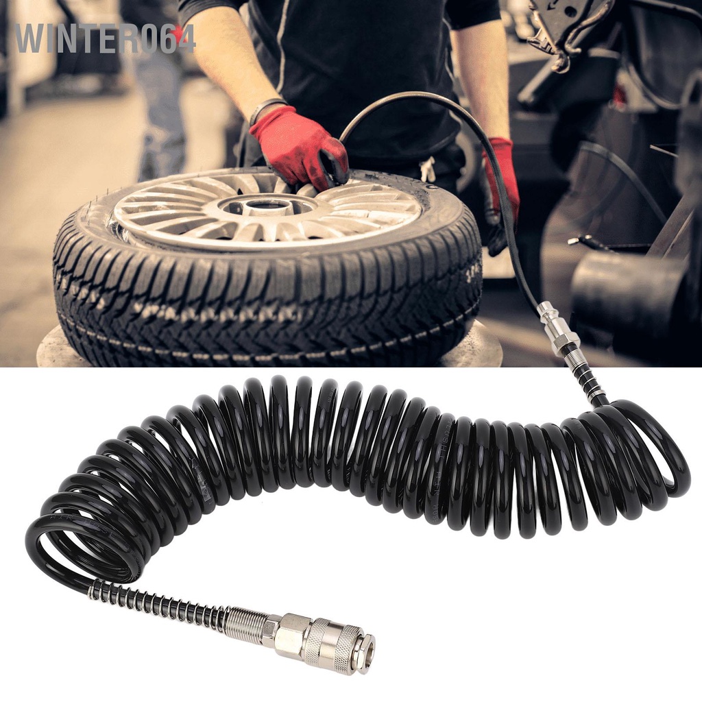 Winter064 Recoil Air Hose Chịu áp lực bền  nhẹ linh hoạt ống khí cuộn cho ô tô xe máy