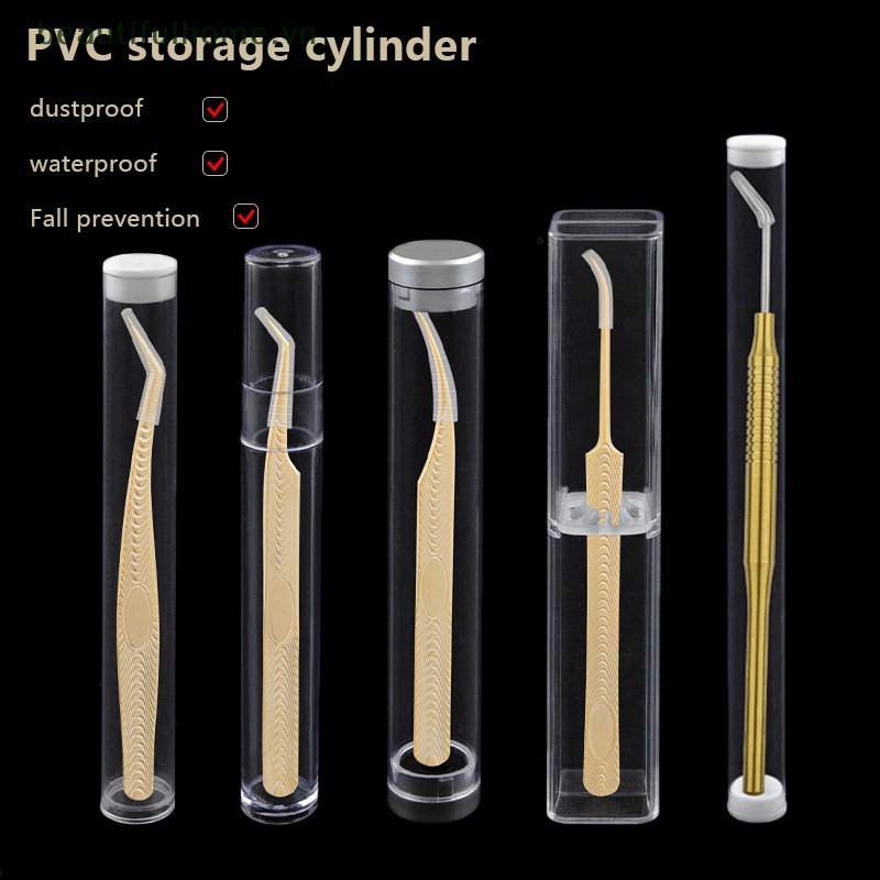 [Đẹphome] Grafg Hộp Đựng Nhíp Gắp Lông Mi Hình Trụ Vuông [beauty]