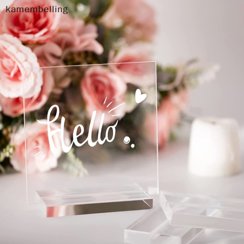 1 Giá Đỡ Trưng Bày Thẻ Bằng Acrylic Trong Suốt Tiện Dụng Cho Văn Phòng / Tiệc Cưới