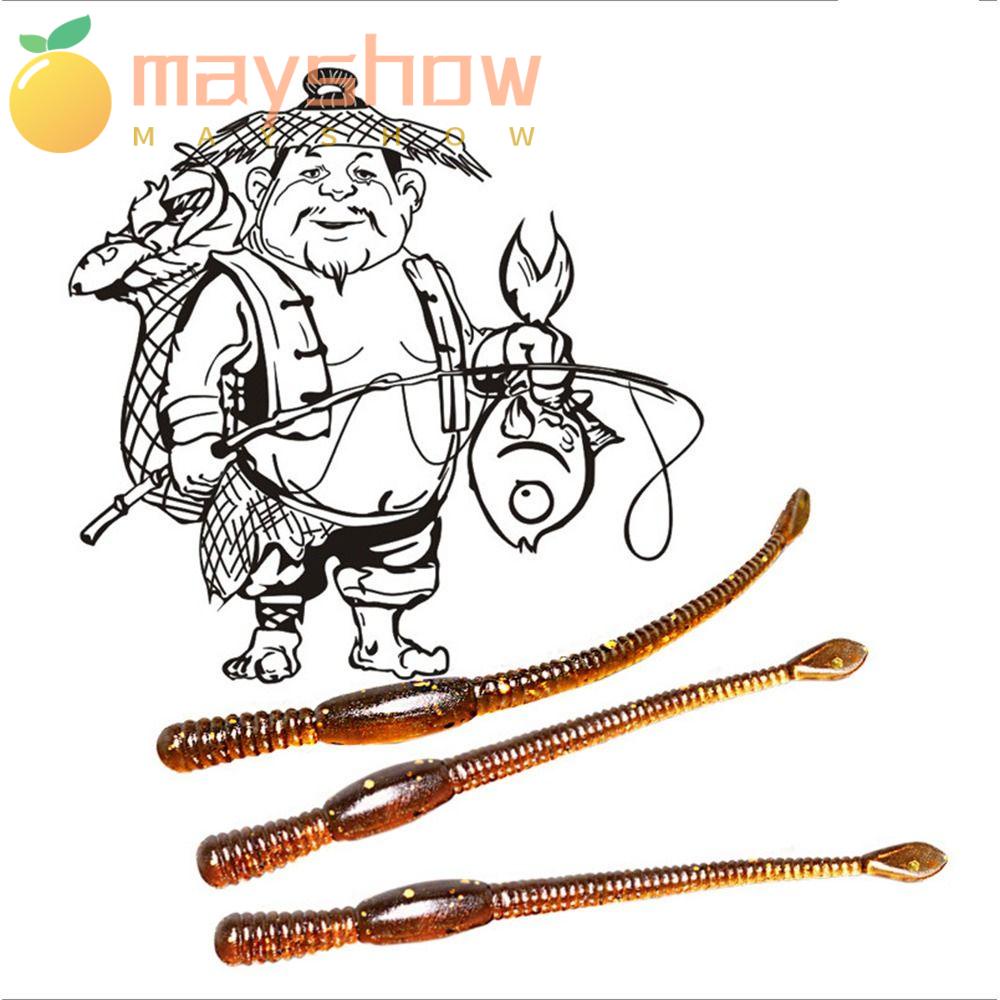 Set 24 Mồi Câu Cá Hình Giun Đỏ 8cm 1.1g