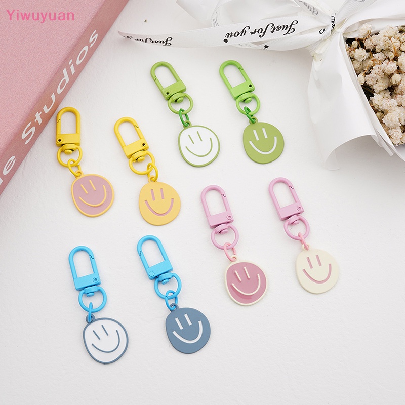 < Yiwuyuan > Móc Khóa Mặt Cười Tròn Phụ Kiện Túi Xách Tai Nghe Quà Tặng Mới Cho Nữ