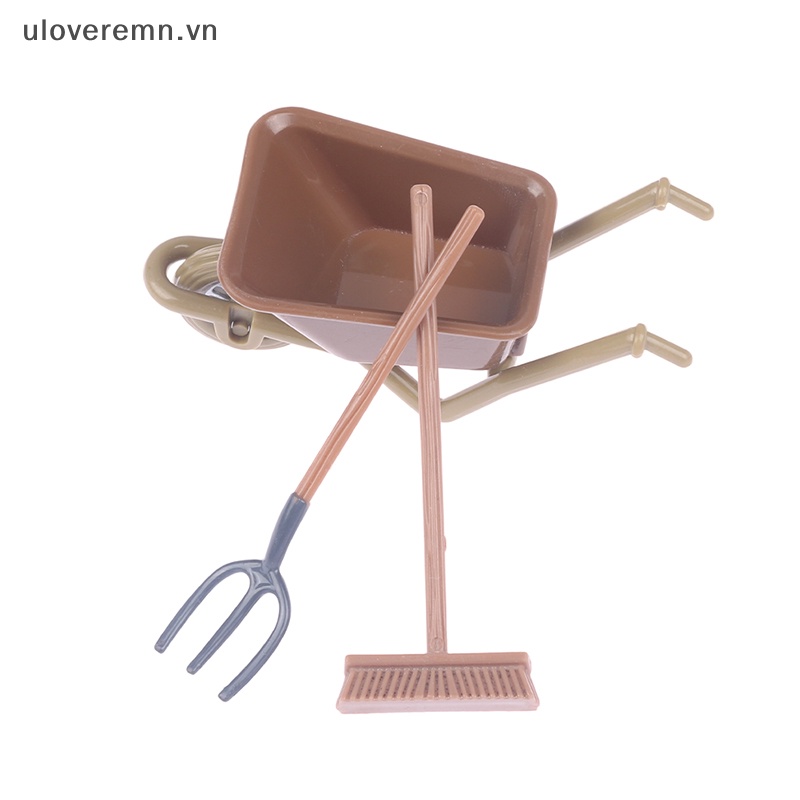 Set 3 Mô Hình Xe Nông Trại Tỉ Lệ 1: 12 Dùng Để Trang Trí Nhà Búp Bê