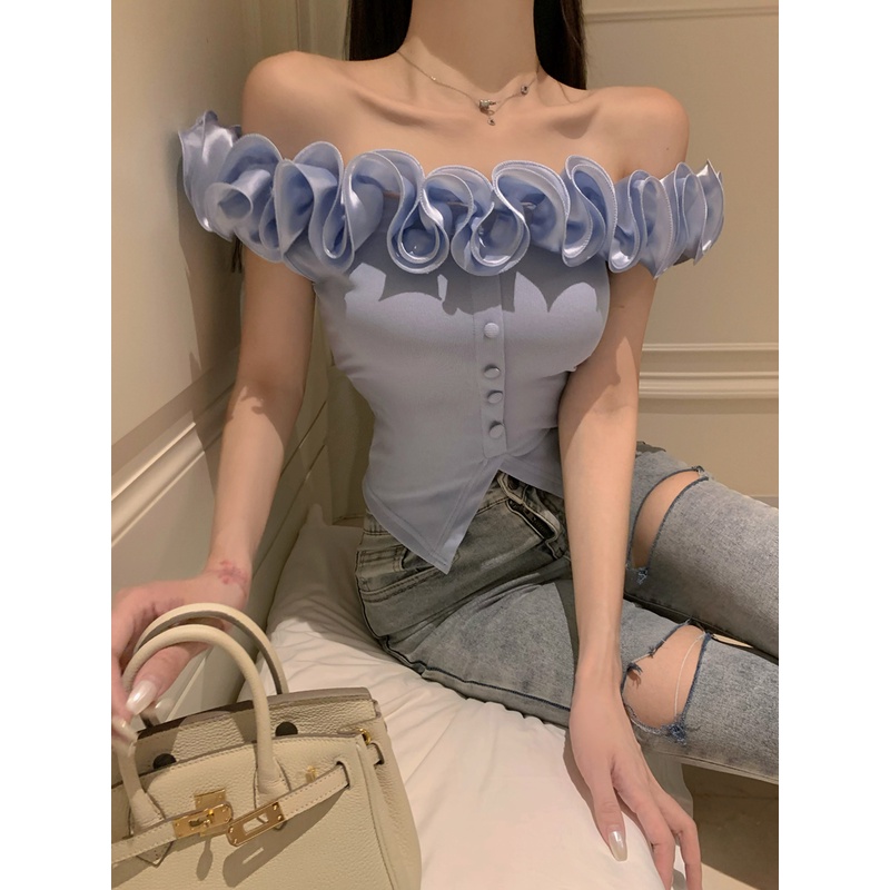 SUXI Áo Kiểu Một Mảnh Màu Trơn Dáng Ôm Gợi Cảm Cho Nữ