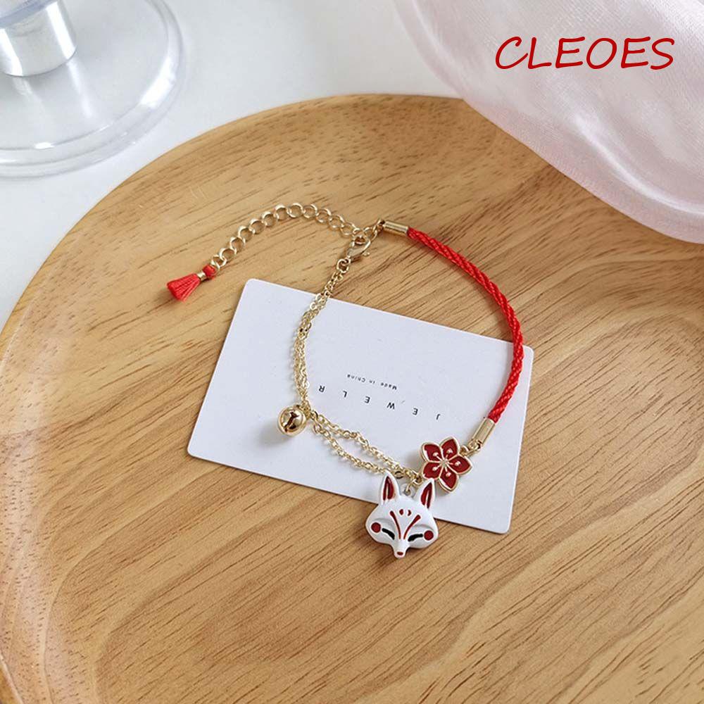 Vòng Tay Dây Đỏ Phối Tua Rua Hình Học Phong Cách Hàn Quốc Ngọt Ngào Cho Nữ