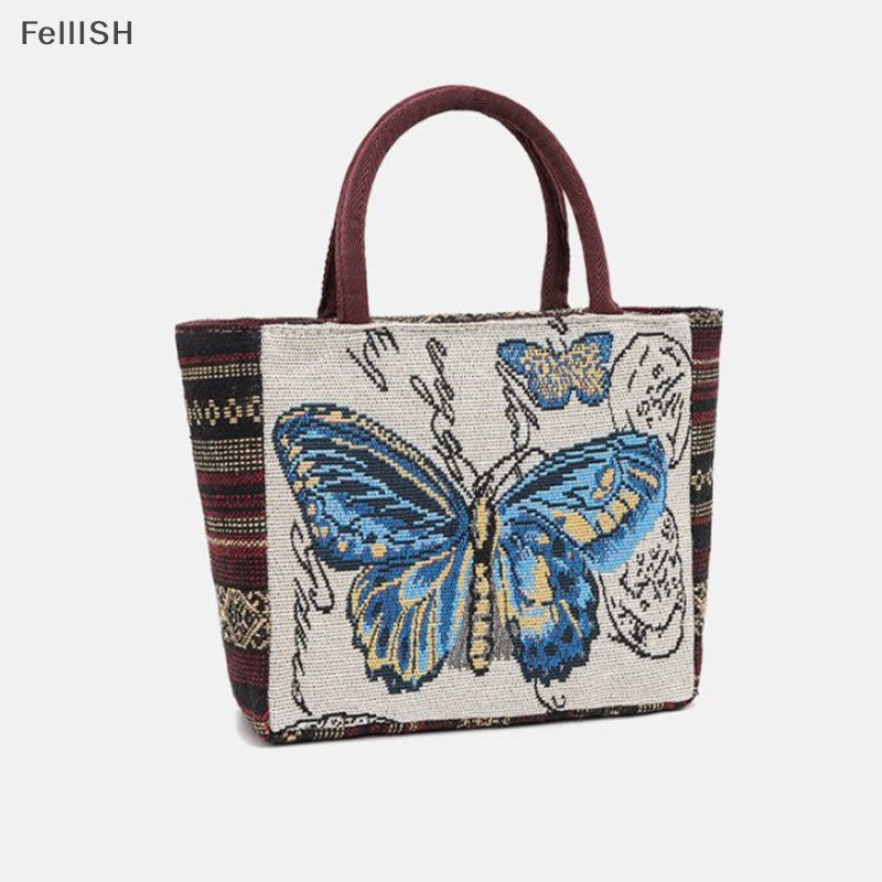 Túi Xách Mua Sắm Cỡ Lớn Thêu Họa Tiết Chim Cú / Voi 439br