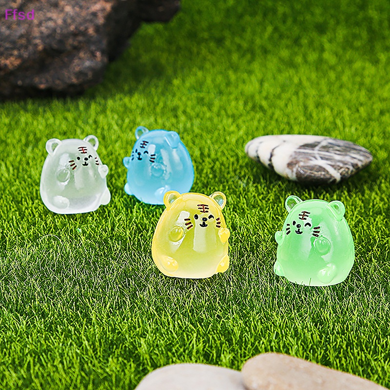 {Ffsd} Bộ 2 Tượng Hổ Dạ Quang Bằng Nhựa Resin Phát Sáng Trong Bóng Tối Trang Trí Tiểu Cảnh / Sân Vườn / Tiệc Tùng