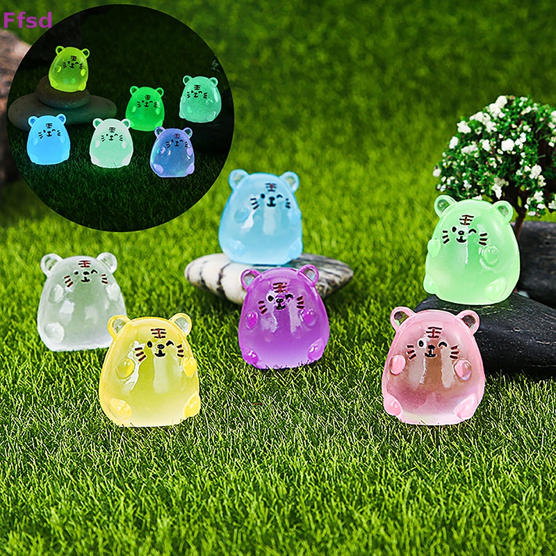 {Ffsd} Bộ 2 Tượng Hổ Dạ Quang Bằng Nhựa Resin Phát Sáng Trong Bóng Tối Trang Trí Tiểu Cảnh / Sân Vườn / Tiệc Tùng