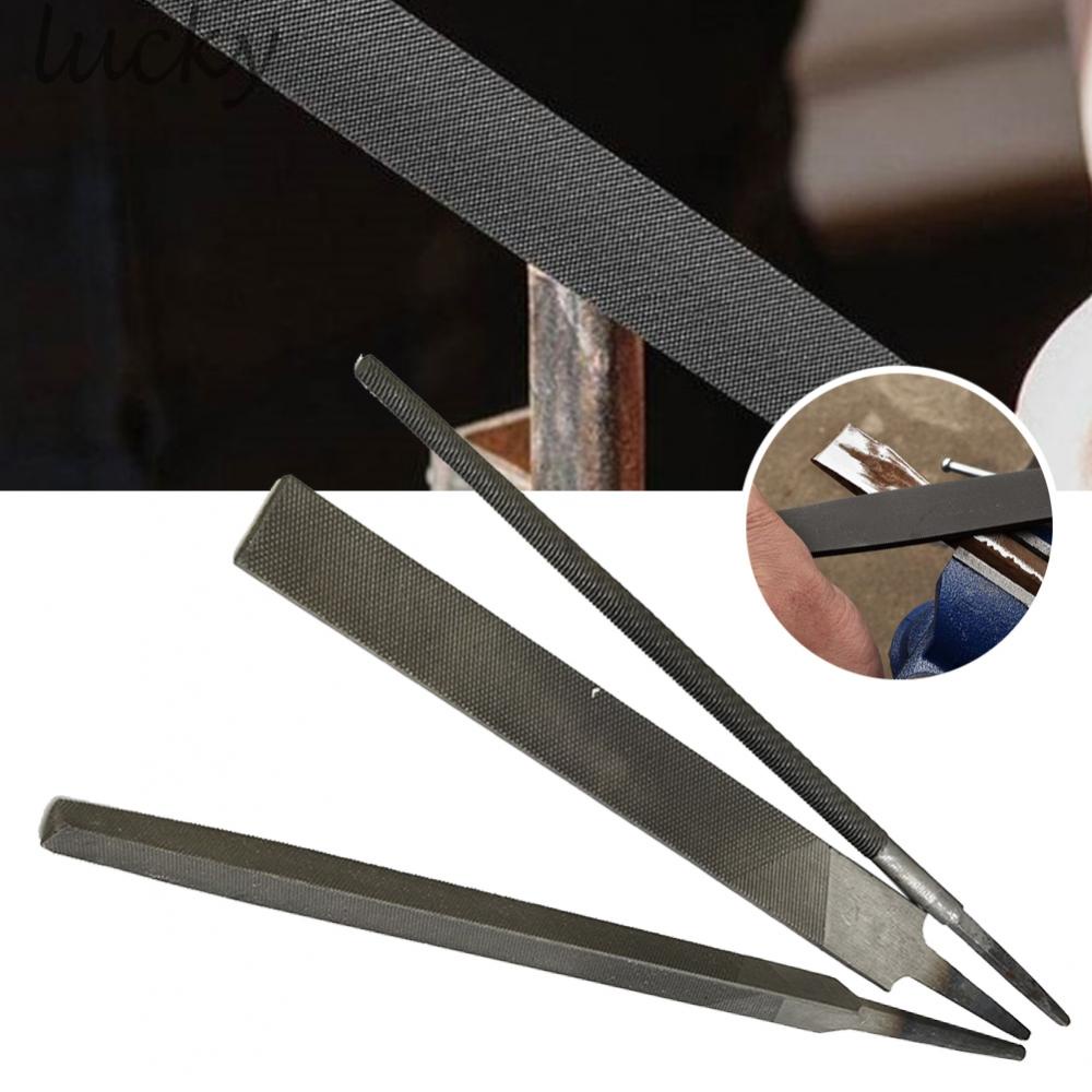 Bộ 3 Cây Dũa Bằng Thép Không Gỉ 6 Inch Hình Tròn Và Tam Giác Dùng Làm Đồ Kim Loại