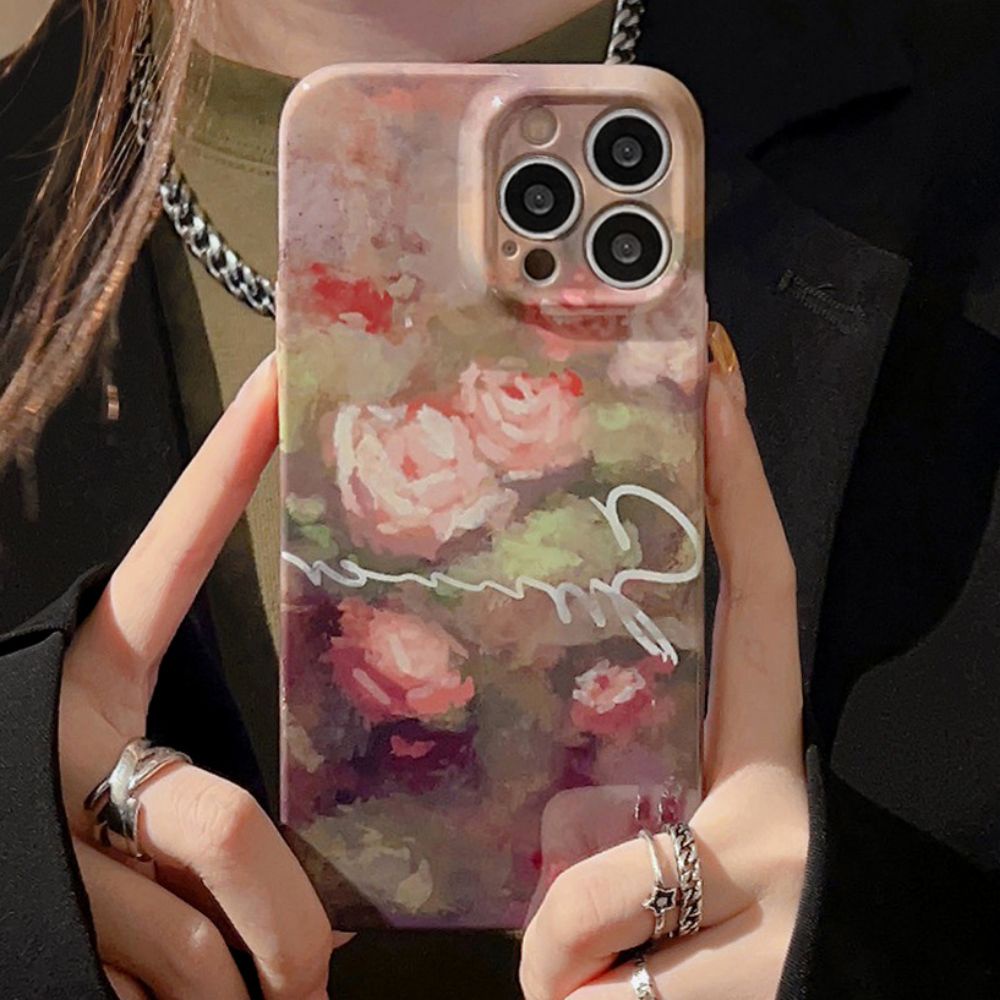 Ốp Điện Thoại TPU Mềm Chống Sốc In Hình Hoa Hồng Cổ Điển Cho IPhone 14 Pro Max 13 12 11 Pro Max XR XS Max 7 8 Plus SE