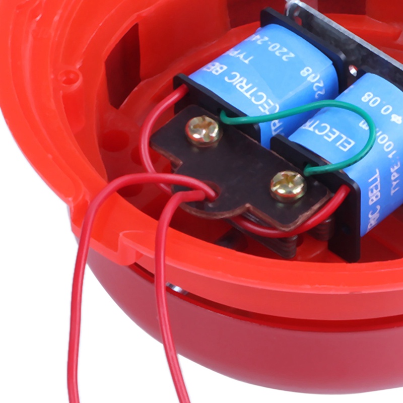 Ac 220v 100mm dia trường học báo cháy hình tròn chuông điện màu đỏ