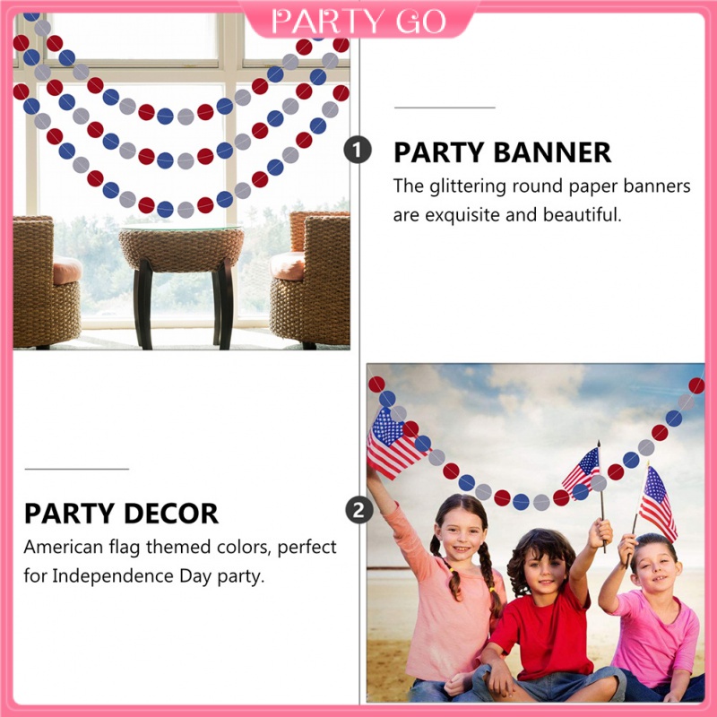 Set 3 Dây Treo Trang Trí Lễ Kỉ Niệm 4 Năm Bằng Giấy Nhiều Màu