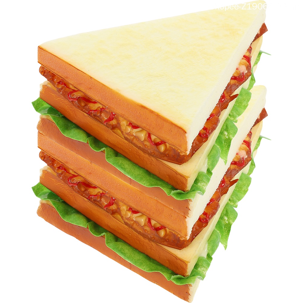 2 Mô Hình Bánh Sandwich Mini Trang Trí Nhà Búp Bê