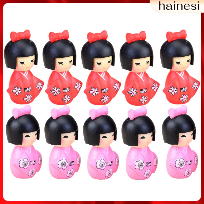 Set 10 Tượng Nhân Vật Phim Hoạt Hình Para Salas Casa Mặc Kimono