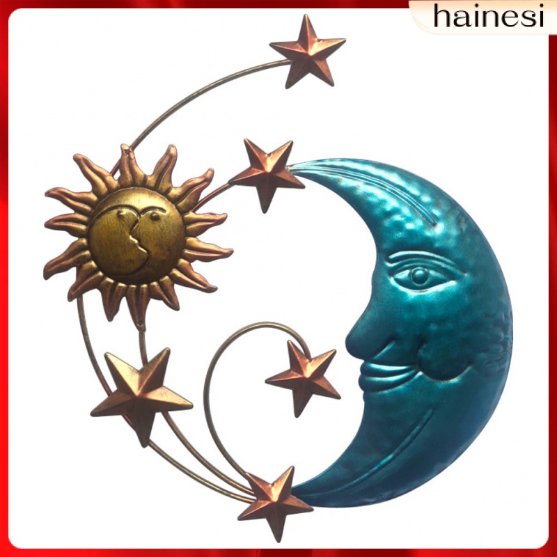Biển Hiệu Treo Tường Trang Trí Hình Mặt Trăng Phong Cách Vintage