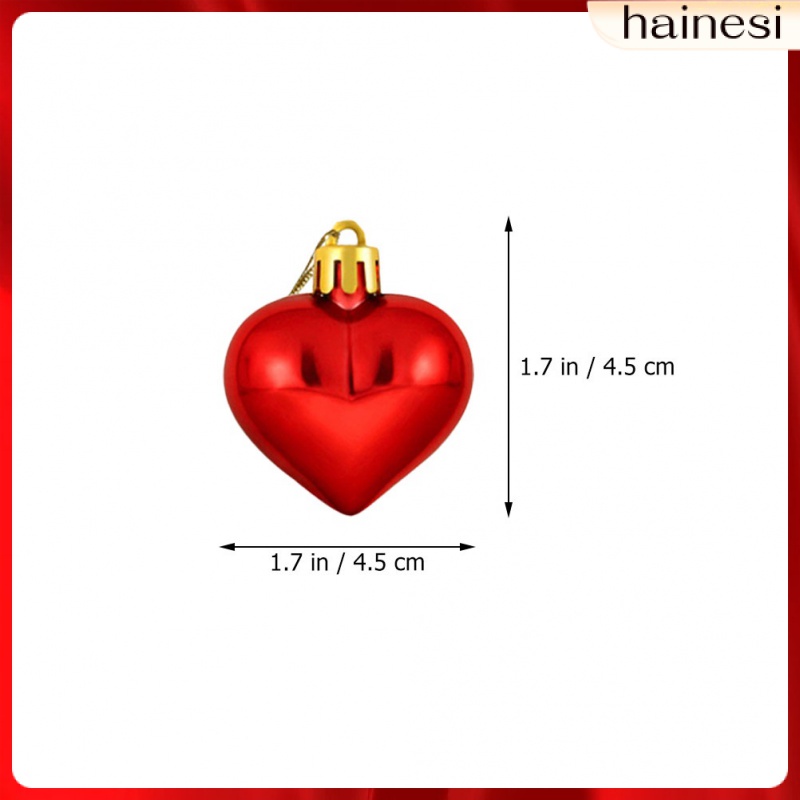 Bộ 24 Trái Tim Bằng Acrylic Trang Trí Giáng Sinh