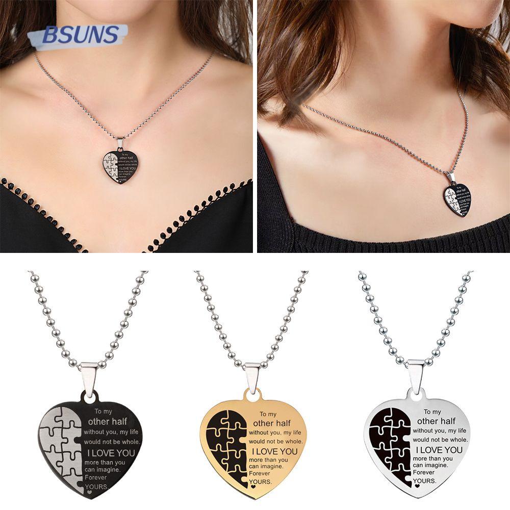 Móc Khóa Hình Trái Tim Bằng Thép Không Gỉ Dành Cho Cặp Đôi