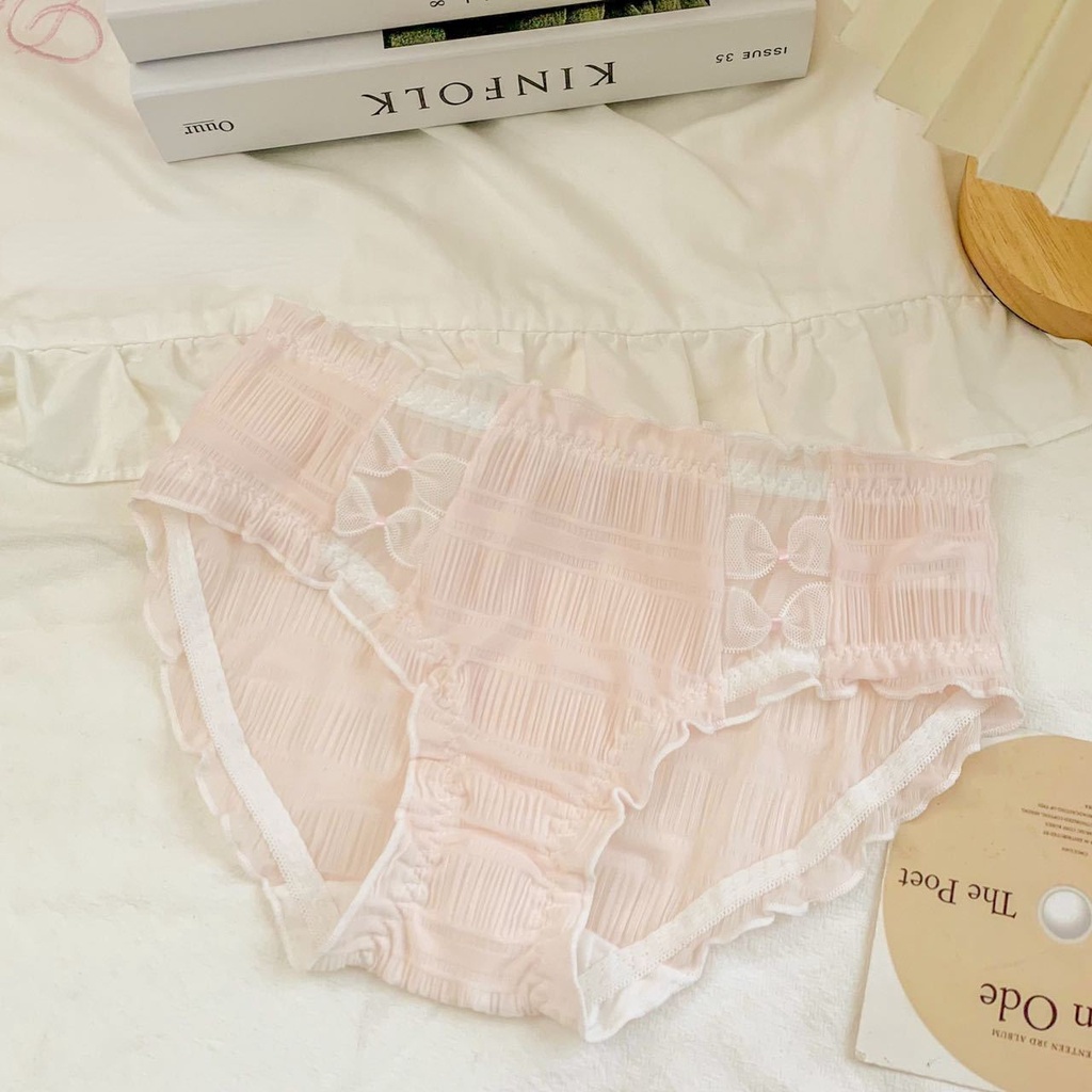 Quần Lót Tam Giác Lưng Thấp Thoáng Khí Màu Sắc Ngọt Ngào Và Cá Tính Cho Nữ