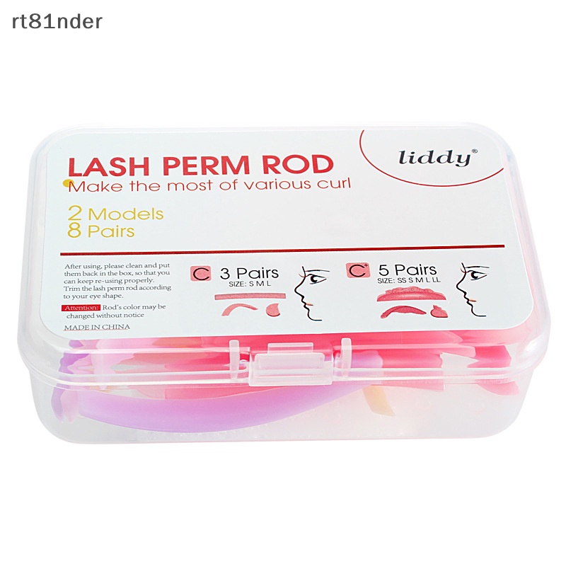 Bộ 8 Cặp Đệm Silicone Nhiều Màu Tái Sử Dụng Được Hỗ Trợ Uốn Cong Lông Mi