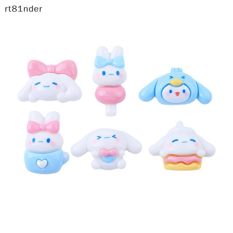 Rt Set 10 Phụ Kiện Kẹp Tóc / Điện Thoại Hình Chú Chó Trắng Lấp Lánh DIY