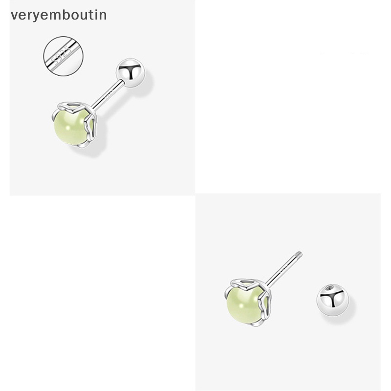 1 Đôi Khuyên Tai Ngọc Bích Dạng Xoắn Ốc Cho Nữ