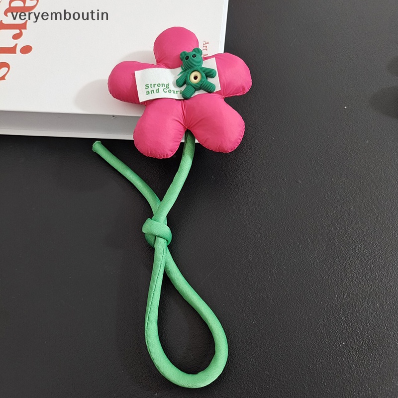 Ghim Cài Áo Hình Gấu Bông Hoa Trà Ba Chiều Bằng Vải Cotton Thời Trang Ngọt Ngào Cho Nữ n