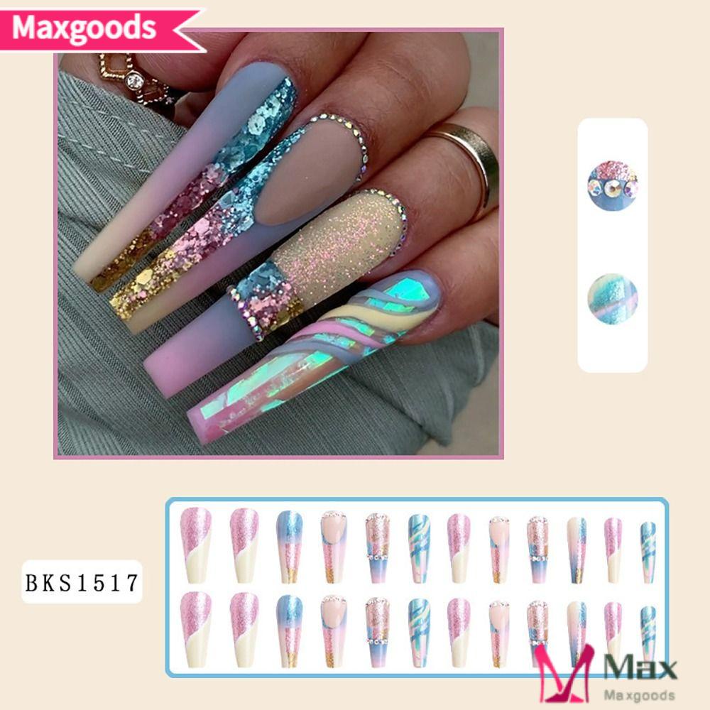 Bộ Móng Tay Giả MAXG Che Phủ Toàn Diện Đầu Vuông