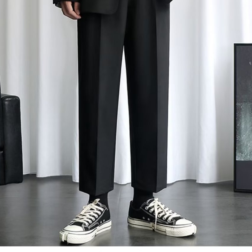 Quần Dài Ống Rộng Vải Lụa Mát Thời Trang Đường Phố Mỹ Cá Tính Cho Nam