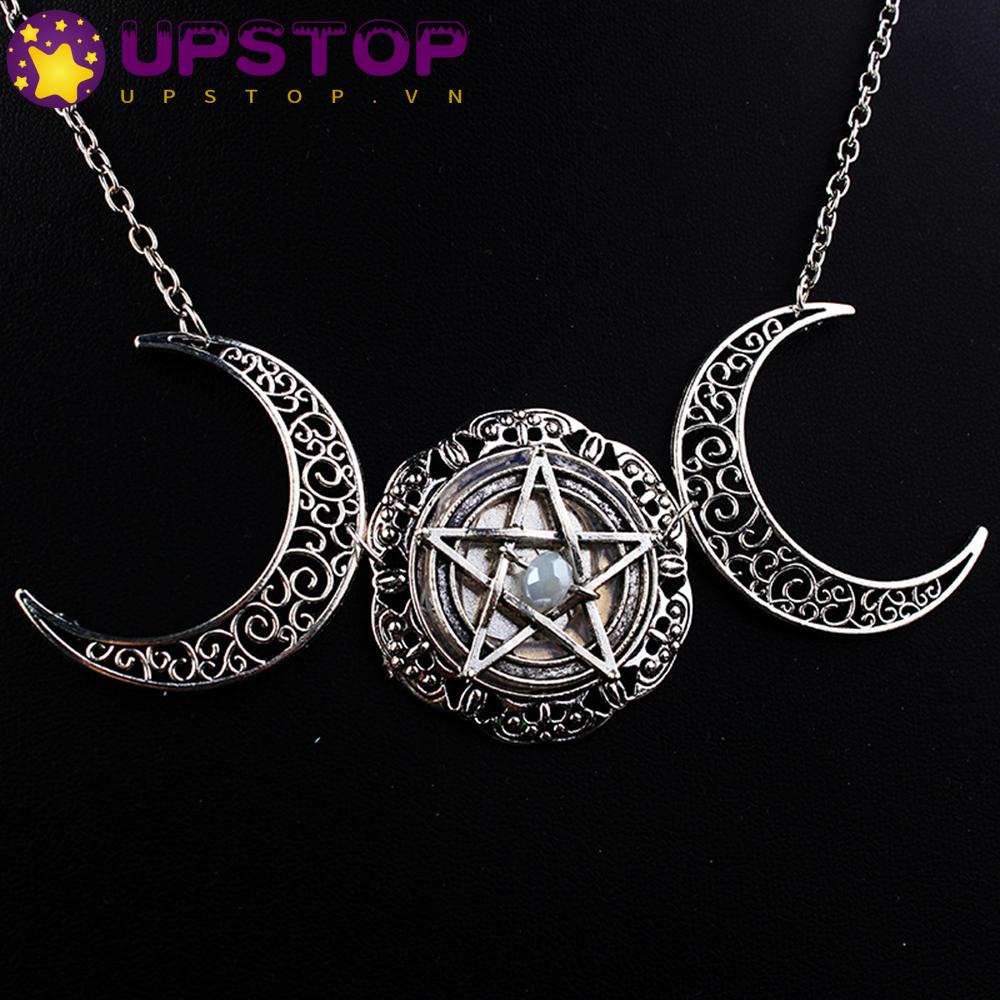 Vòng Cổ Choker Mặt Trăng Khuyết Ba Lớp Mẫu Mới