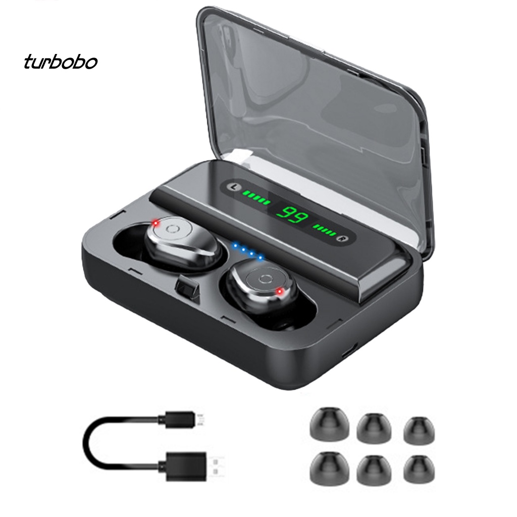 1 Bộ Tai Nghe Bluetooth Không Dây Âm Thanh HiFi turbobo 1 Bằng PC Thoải Mái Kèm Hộp Sạc Cho Doanh Nhân