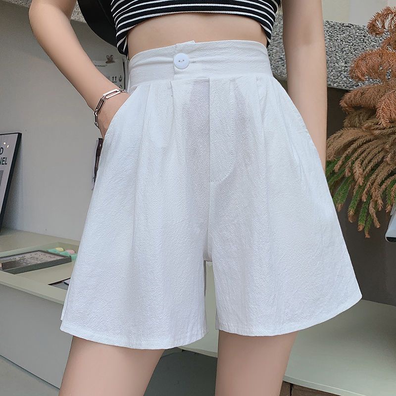 [F &amp; X] Quần Short Cotton Lanh Ống Rộng Size Lớn Phong Cách Thể Thao Thường Ngày Mùa Hè Đi Biển Cho Nữ Niche