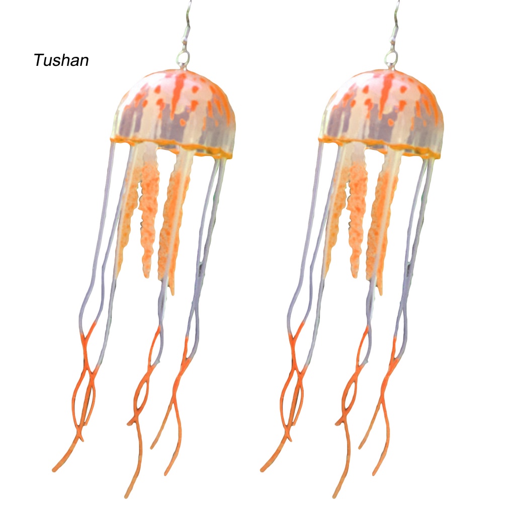 [Ts] 1 Đôi Bông Tai Dài Tua Rua Hình Sứa Màu Sắc Tươi Sáng Thời Trang Kỳ Nghỉ Cho Nữ