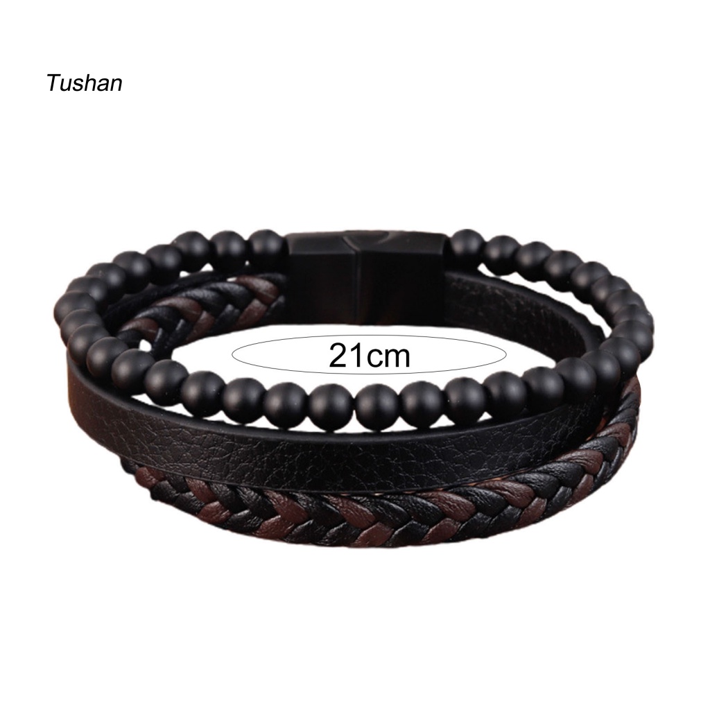 [Ts] Vòng Tay Nhiều Lớp Phong Cách Punk Dễ Phối Đồ Nhiều Màu Sắc Thích Hợp Sử Dụng Hàng Ngày